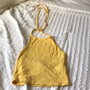 Yellow crop top